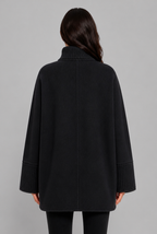 Oversized Wool-Look Jacket with Faux Fur Pockets